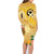 Polynesia Childhood Cancer Awareness Family Matching Long Sleeve Bodycon Dress and Hawaiian Shirt Be Bold Go Gold Polynesian Art