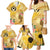 Polynesia Childhood Cancer Awareness Family Matching Mermaid Dress and Hawaiian Shirt Be Bold Go Gold Polynesian Art