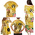 Polynesia Childhood Cancer Awareness Family Matching Puletasi and Hawaiian Shirt Be Bold Go Gold Polynesian Art