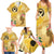 Polynesia Childhood Cancer Awareness Family Matching Summer Maxi Dress and Hawaiian Shirt Be Bold Go Gold Polynesian Art