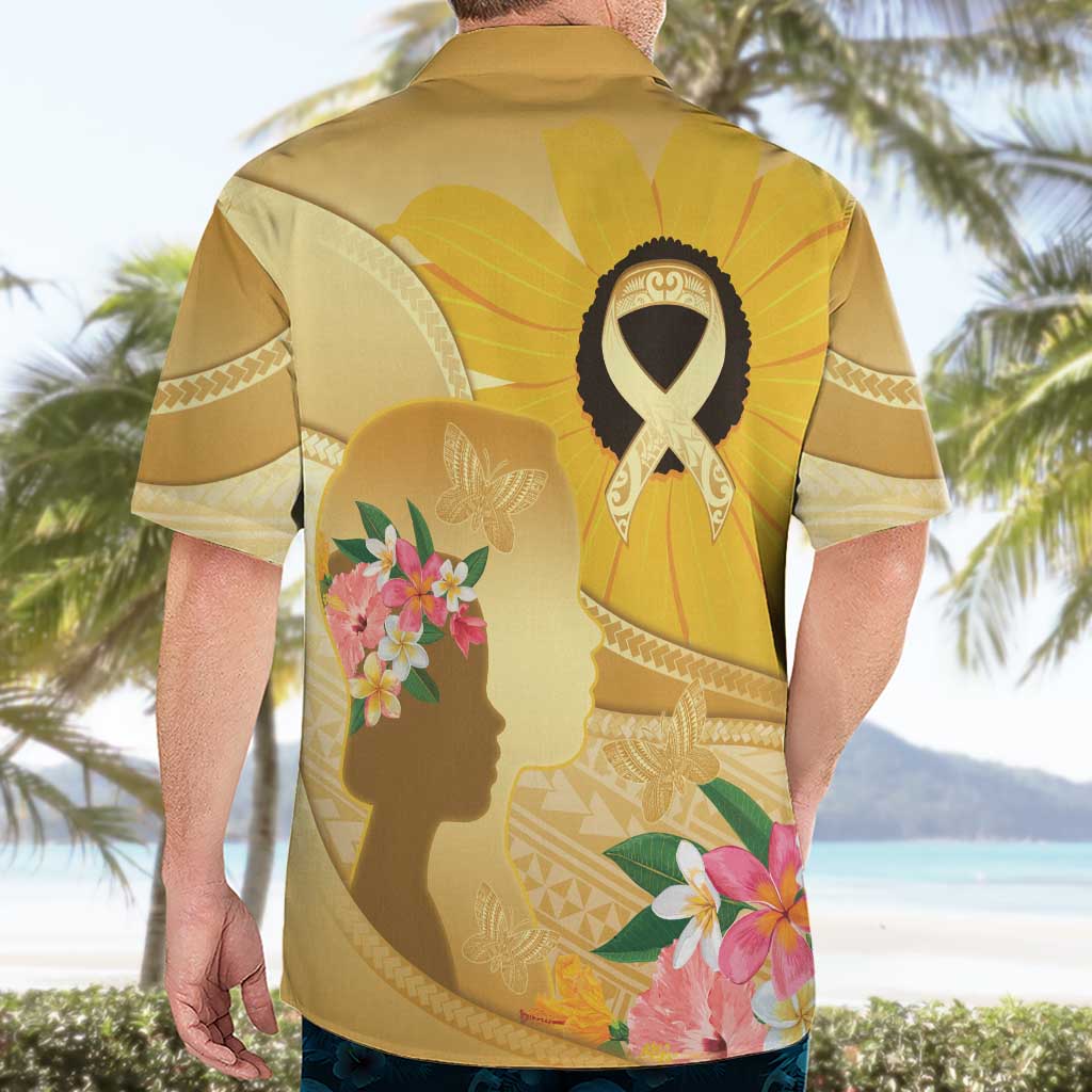 Polynesia Childhood Cancer Awareness Hawaiian Shirt Be Bold Go Gold Polynesian Art LT14 - Polynesian Pride