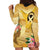 Polynesia Childhood Cancer Awareness Hoodie Dress Be Bold Go Gold Polynesian Art