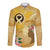 Polynesia Childhood Cancer Awareness Long Sleeve Button Shirt Be Bold Go Gold Polynesian Art