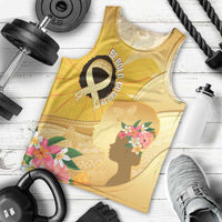 Polynesia Childhood Cancer Awareness Men Tank Top Be Bold Go Gold Polynesian Art LT14 - Polynesian Pride