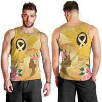 Polynesia Childhood Cancer Awareness Men Tank Top Be Bold Go Gold Polynesian Art LT14 - Polynesian Pride