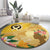 Polynesia Childhood Cancer Awareness Round Carpet Be Bold Go Gold Polynesian Art