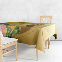 Polynesia Childhood Cancer Awareness Tablecloth Be Bold Go Gold Polynesian Art LT14 - Polynesian Pride