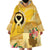 Polynesia Childhood Cancer Awareness Wearable Blanket Hoodie Be Bold Go Gold Polynesian Art