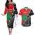 New Zealand And Lebanon Couples Matching Off The Shoulder Long Sleeve Dress and Hawaiian Shirt Silver Fern Maori With Cedar Tree Together LT14 Red - Polynesian Pride