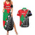 New Zealand And Lebanon Couples Matching Summer Maxi Dress and Hawaiian Shirt Silver Fern Maori With Cedar Tree Together LT14 Red - Polynesian Pride