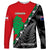 New Zealand And Lebanon Long Sleeve Shirt Silver Fern Maori With Cedar Tree Together LT14 Unisex Red - Polynesian Pride