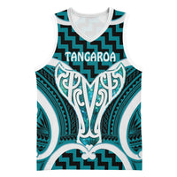 Aotearoa Atua Tangaroa Personalised Basketball Jersey God Of The Sea Maori Whale Tail Cyan