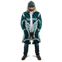 Aotearoa Atua Tangaroa Personalised Cloak God Of The Sea Maori Whale Tail Cyan