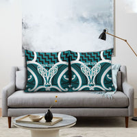 Aotearoa Atua Tangaroa Personalised Pillow Cover God Of The Sea Maori Whale Tail Cyan