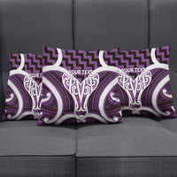 Aotearoa Atua Tangaroa Personalised Pillow Cover God Of The Sea Maori Whale Tail Purple