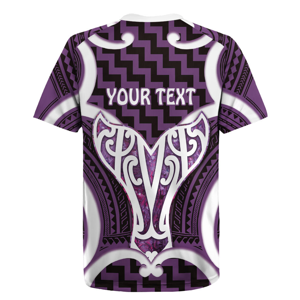 Aotearoa Atua Tangaroa Personalised Rugby Jersey God Of The Sea Maori Whale Tail Purple