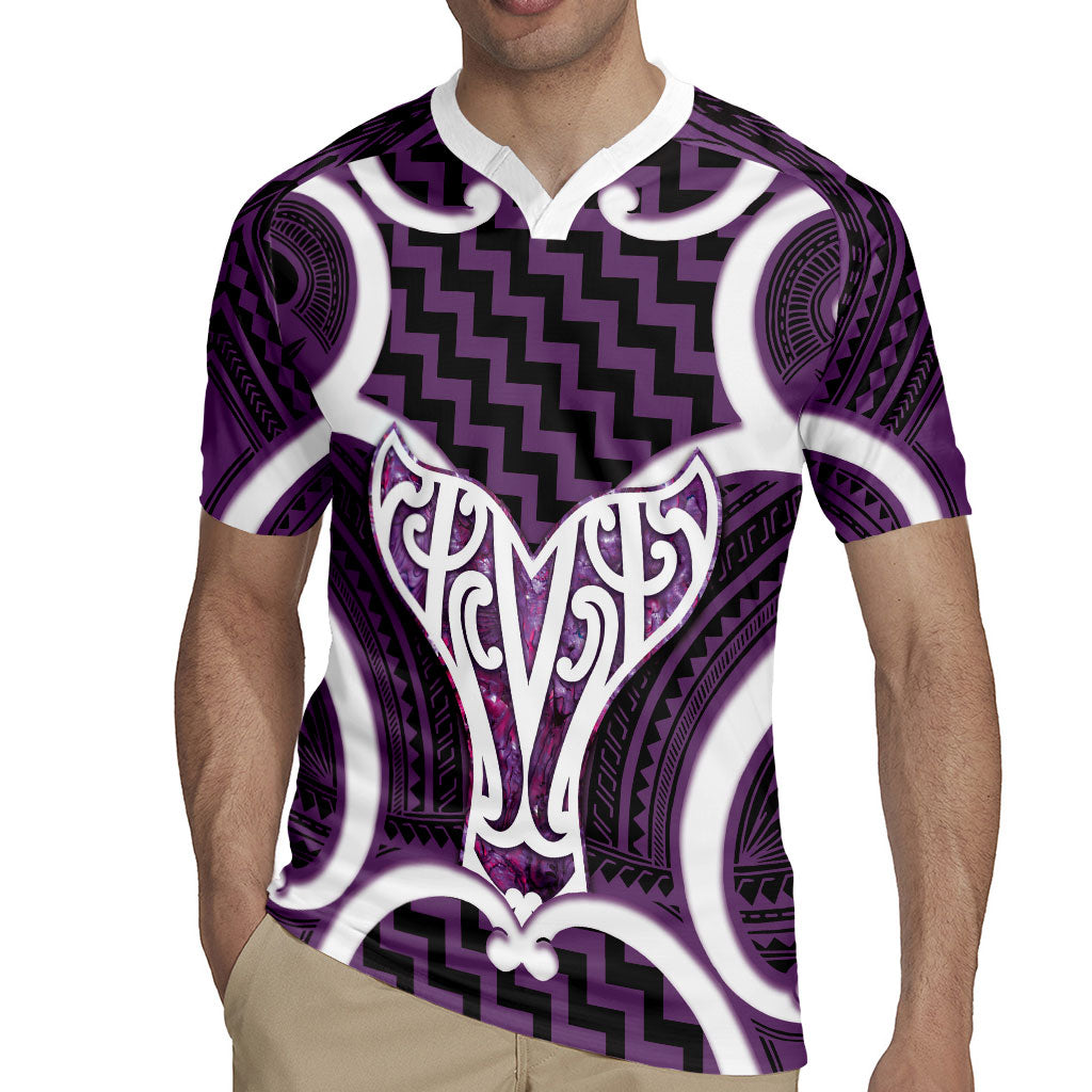 Aotearoa Atua Tangaroa Personalised Rugby Jersey God Of The Sea Maori Whale Tail Purple