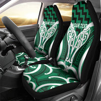 Aotearoa Atua Tangaroa Personalised Car Seat Cover God Of The Sea Maori Whale Tail Green