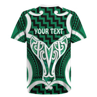 Aotearoa Atua Tangaroa Personalised Rugby Jersey God Of The Sea Maori Whale Tail Green