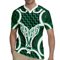 Aotearoa Atua Tangaroa Personalised Rugby Jersey God Of The Sea Maori Whale Tail Green