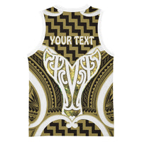 Aotearoa Atua Tangaroa Personalised Basketball Jersey God Of The Sea Maori Whale Tail Yellow