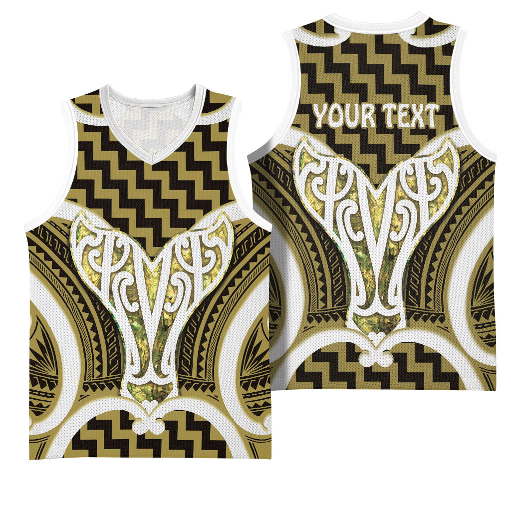 Aotearoa Atua Tangaroa Personalised Basketball Jersey God Of The Sea Maori Whale Tail Yellow