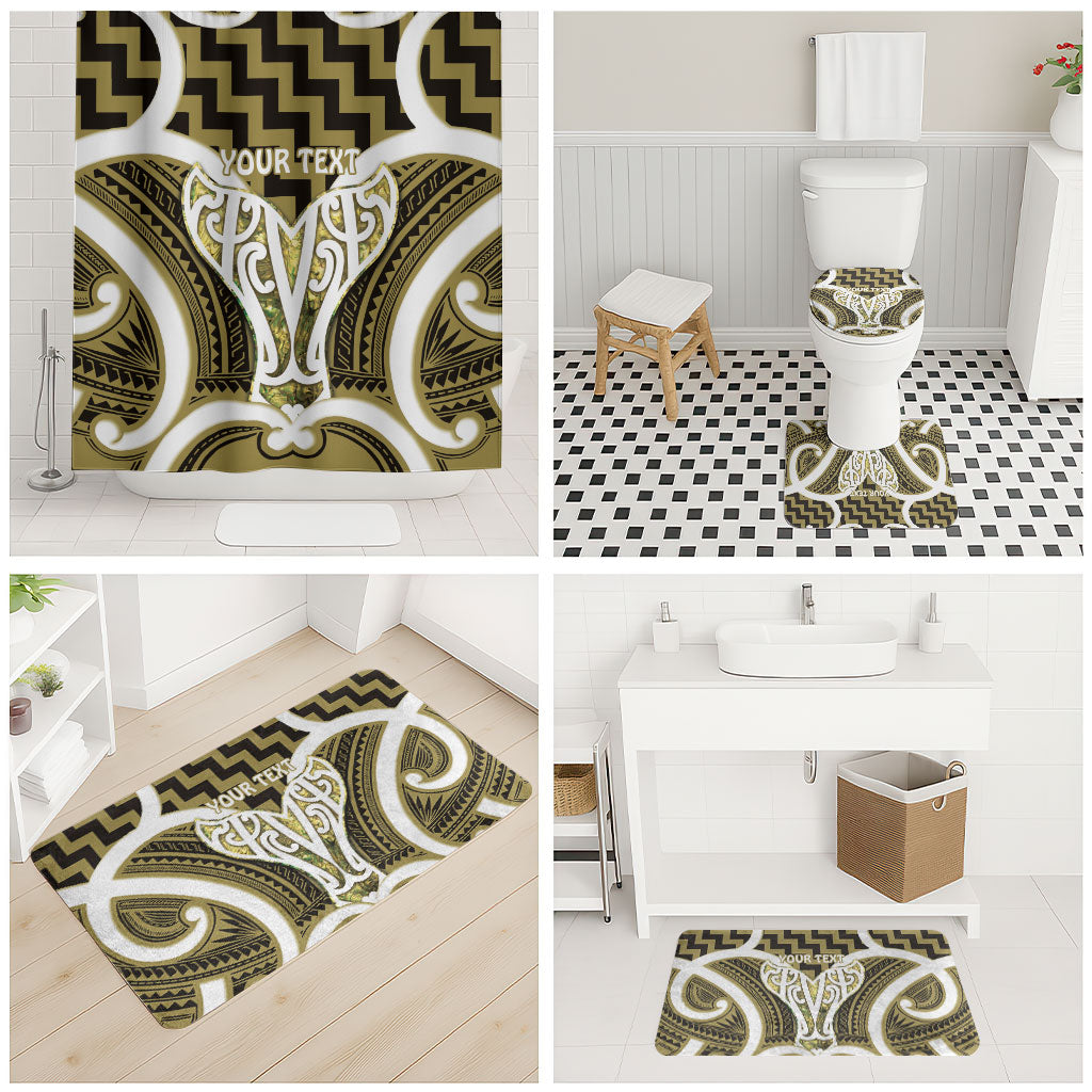 Aotearoa Atua Tangaroa Personalised Bathroom Set God Of The Sea Maori Whale Tail Yellow