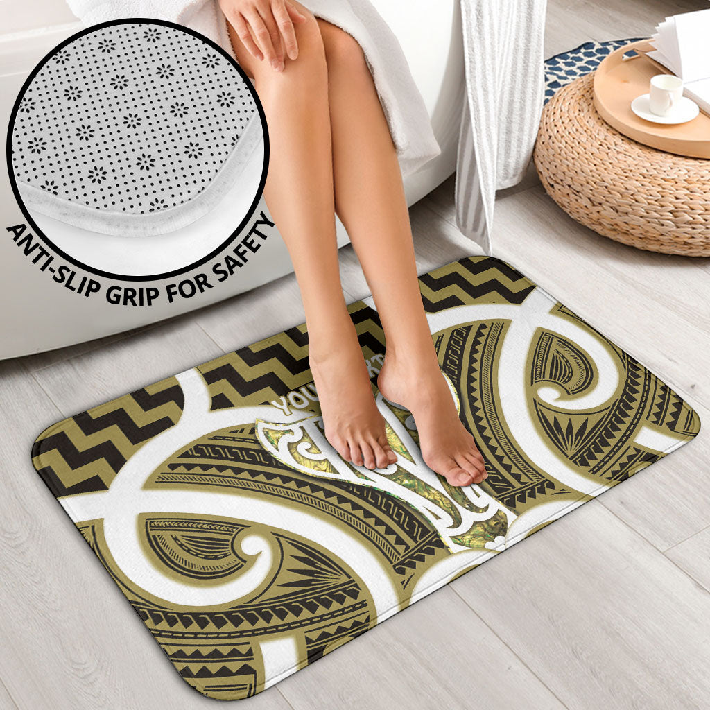 Aotearoa Atua Tangaroa Personalised Bathroom Set God Of The Sea Maori Whale Tail Yellow