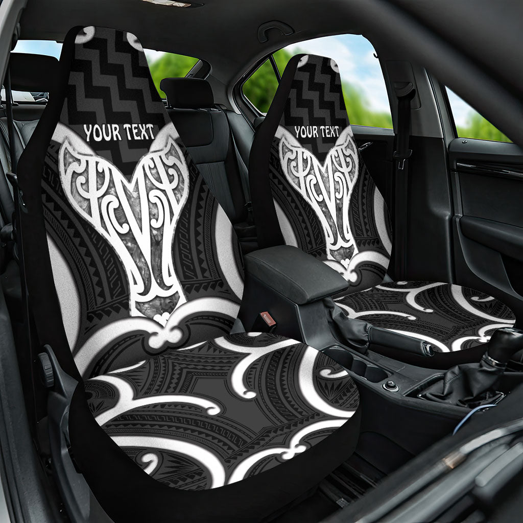 Aotearoa Atua Tangaroa Personalised Car Seat Cover God Of The Sea Maori Whale Tail Black