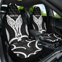 Aotearoa Atua Tangaroa Personalised Car Seat Cover God Of The Sea Maori Whale Tail Black