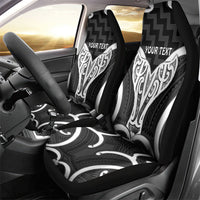Aotearoa Atua Tangaroa Personalised Car Seat Cover God Of The Sea Maori Whale Tail Black