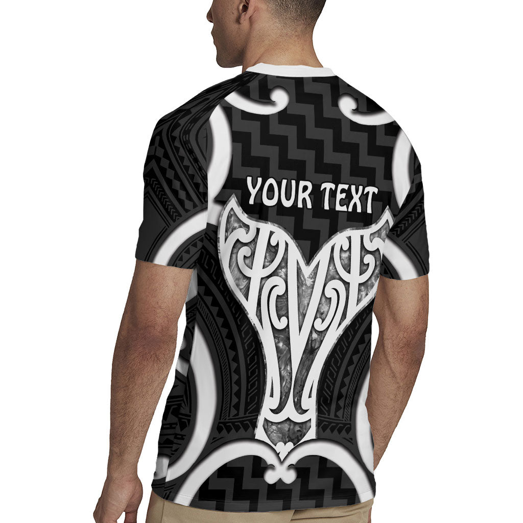 Aotearoa Atua Tangaroa Personalised Rugby Jersey God Of The Sea Maori Whale Tail Black