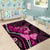 Think Pink Breast Cancer Awareness Area Rug Butterfly Aboriginal Mix Polynesian Pattern