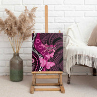 Think Pink Breast Cancer Awareness Canvas Wall Art Butterfly Aboriginal Mix Polynesian Pattern LT14 - Polynesian Pride