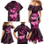 Think Pink Breast Cancer Awareness Family Matching Mermaid Dress and Hawaiian Shirt Butterfly Aboriginal Mix Polynesian Pattern