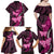 Think Pink Breast Cancer Awareness Family Matching Off Shoulder Maxi Dress and Hawaiian Shirt Butterfly Aboriginal Mix Polynesian Pattern