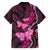 Think Pink Breast Cancer Awareness Family Matching Puletasi and Hawaiian Shirt Butterfly Aboriginal Mix Polynesian Pattern