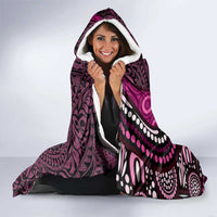 Think Pink Breast Cancer Awareness Hooded Blanket Butterfly Aboriginal Mix Polynesian Pattern LT14 - Polynesian Pride