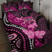 Think Pink Breast Cancer Awareness Quilt Bed Set Butterfly Aboriginal Mix Polynesian Pattern LT14 Pink - Polynesian Pride