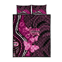 Think Pink Breast Cancer Awareness Quilt Bed Set Butterfly Aboriginal Mix Polynesian Pattern LT14 - Polynesian Pride