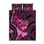 Think Pink Breast Cancer Awareness Quilt Bed Set Butterfly Aboriginal Mix Polynesian Pattern