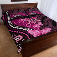Think Pink Breast Cancer Awareness Quilt Bed Set Butterfly Aboriginal Mix Polynesian Pattern LT14 - Polynesian Pride