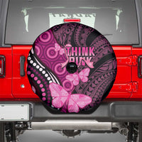 Think Pink Breast Cancer Awareness Spare Tire Cover Butterfly Aboriginal Mix Polynesian Pattern LT14 - Polynesian Pride