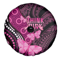 Think Pink Breast Cancer Awareness Spare Tire Cover Butterfly Aboriginal Mix Polynesian Pattern LT14 - Polynesian Pride