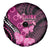 Think Pink Breast Cancer Awareness Spare Tire Cover Butterfly Aboriginal Mix Polynesian Pattern