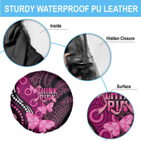Think Pink Breast Cancer Awareness Spare Tire Cover Butterfly Aboriginal Mix Polynesian Pattern LT14 - Polynesian Pride