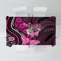 Think Pink Breast Cancer Awareness Tablecloth Butterfly Aboriginal Mix Polynesian Pattern LT14 Pink - Polynesian Pride