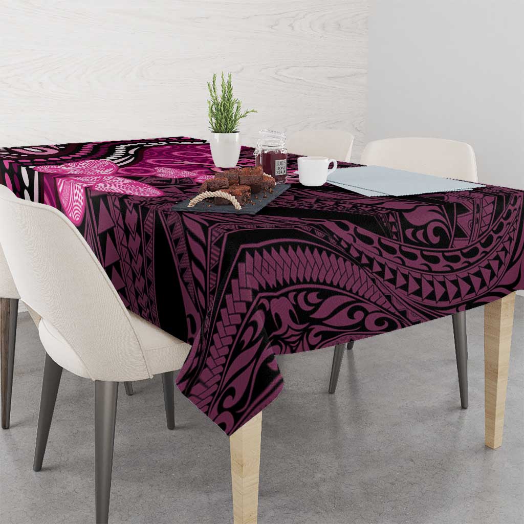 Think Pink Breast Cancer Awareness Tablecloth Butterfly Aboriginal Mix Polynesian Pattern LT14 - Polynesian Pride