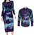 You Matter Suicide Prevention Awareness Couples Matching Long Sleeve Bodycon Dress and Long Sleeve Button Shirt Butterfly Aboriginal Mix Polynesian Pattern