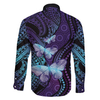 You Matter Suicide Prevention Awareness Family Matching Off Shoulder Short Dress and Hawaiian Shirt Butterfly Aboriginal Mix Polynesian Pattern LT14 - Polynesian Pride